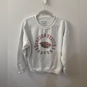 Vintage Oregon State University Crewneck Sweatshirt White Size Large OSU Beavers
